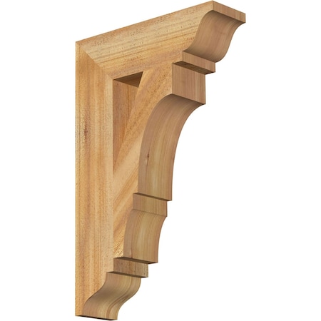 Balboa Traditional Rough Sawn Bracket, Western Red Cedar, 4W X 14D X 22H